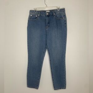 Superdown medium wash straight leg jean